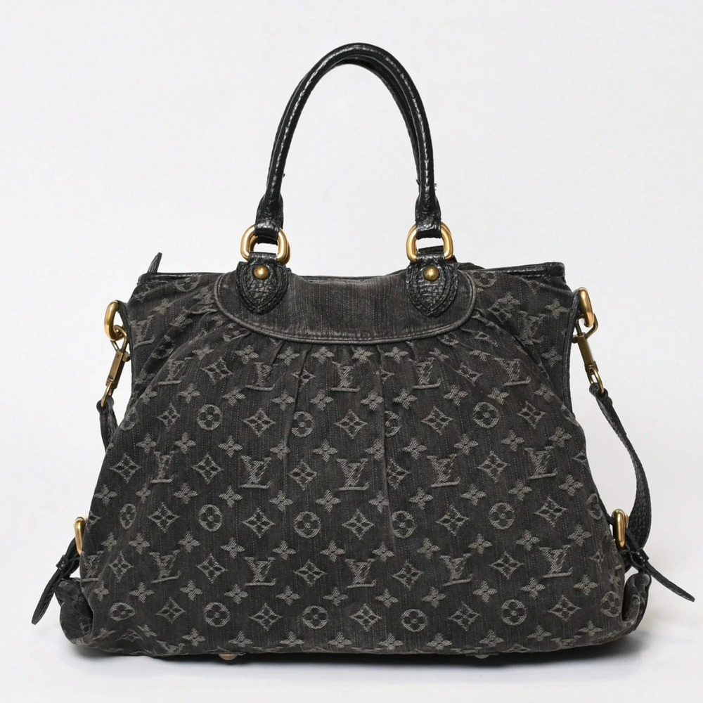 LOUIS VUITTON Neo Cabby Handbag Monogram Denim Black